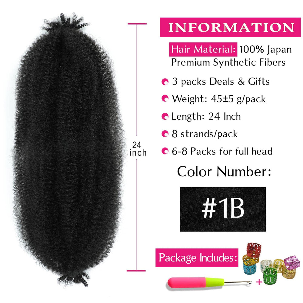 Hbegant Cabello afro 24 pulgadas, tres paquetes para volumen y estilo duradero.
