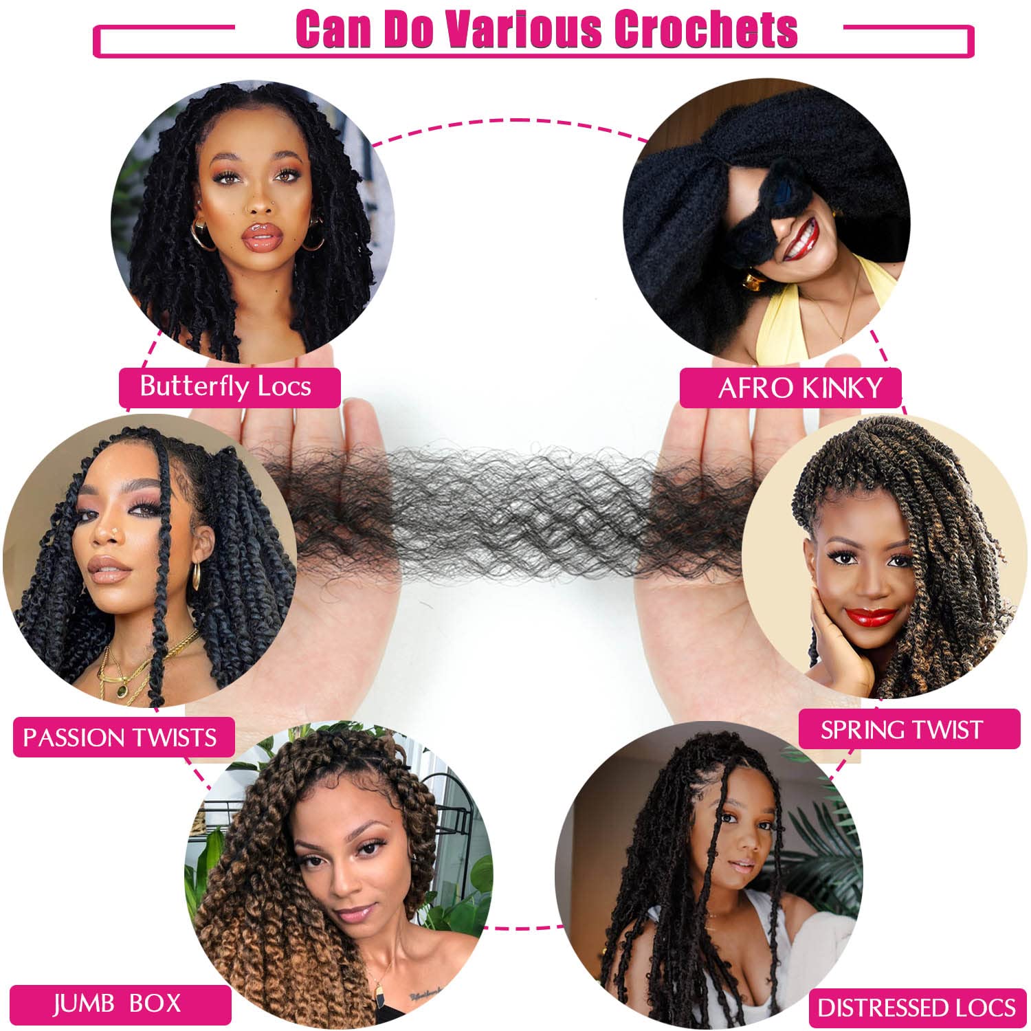 Hbegant Envolturas Afro Twist 24 pulgadas, opción versátil para estilos de trenzado.