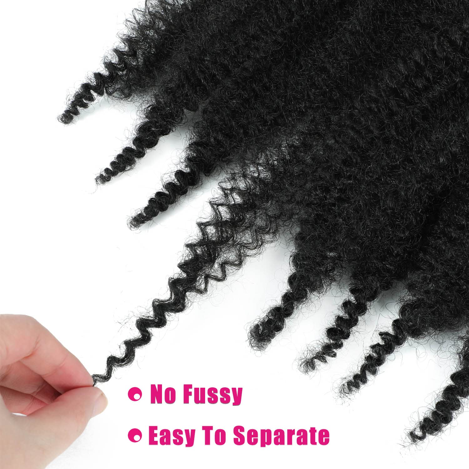 Hbegant Uso rápido para envolturas Afro Twist 24 pulgadas, facilita trenzas.