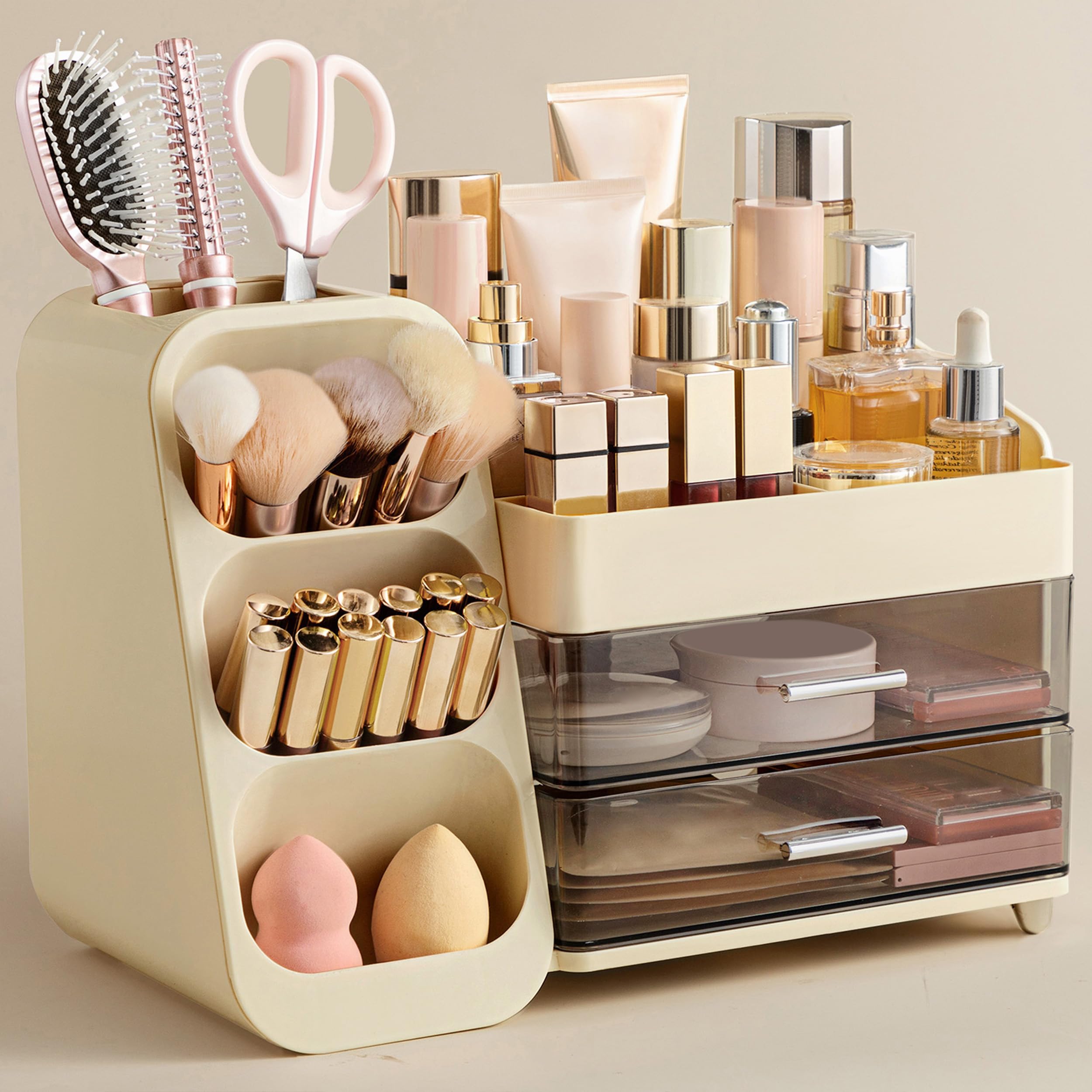HBlife Organisateur maquillage grand capacite pour rangement pratique et accessible.