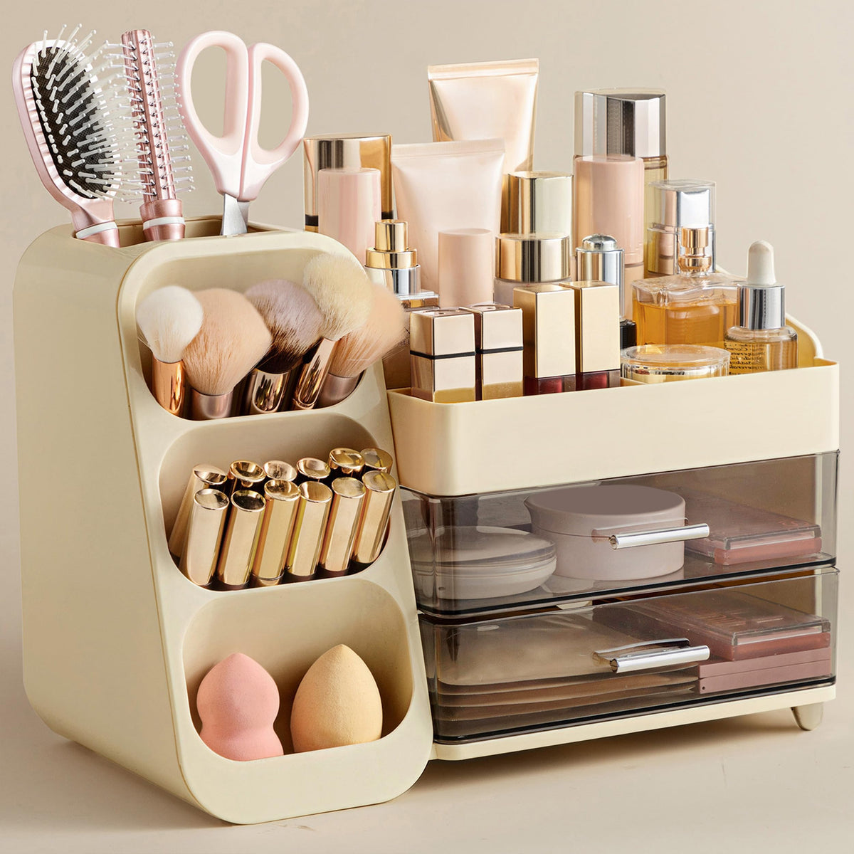 HBlife Organisateur maquillage grand capacite pour rangement pratique et accessible.