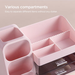 HBlife organizador maquillaje top compartimentos, paletas y frascos al alcance