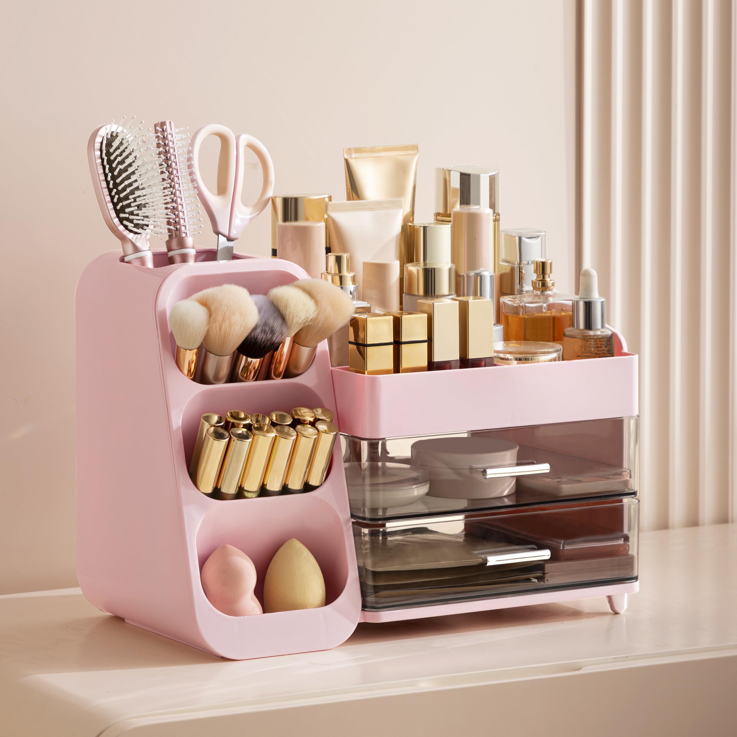 HBlife organizador maquillaje uso multifuncional tocador baño escritorio