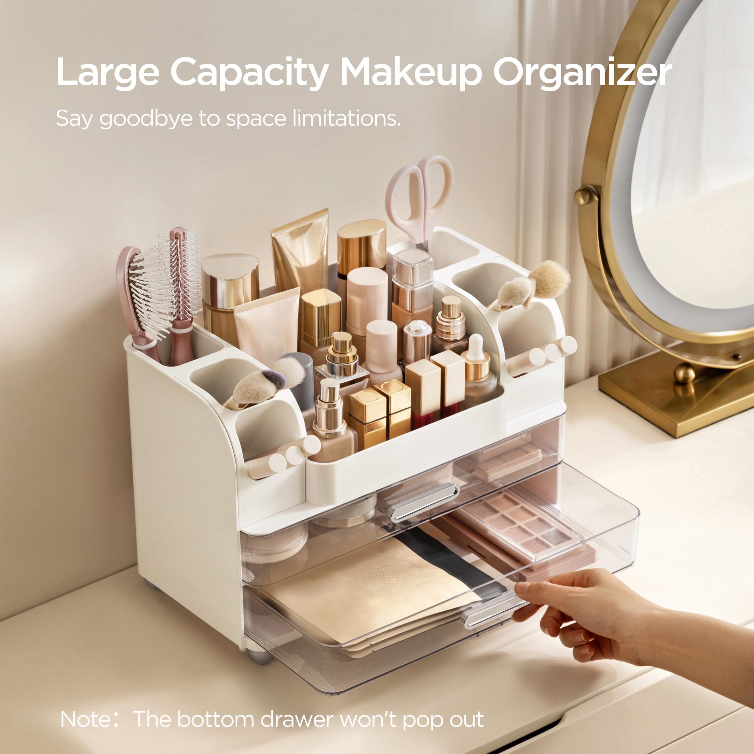 HBlife organizador: compartimento superior para cosméticos grandes