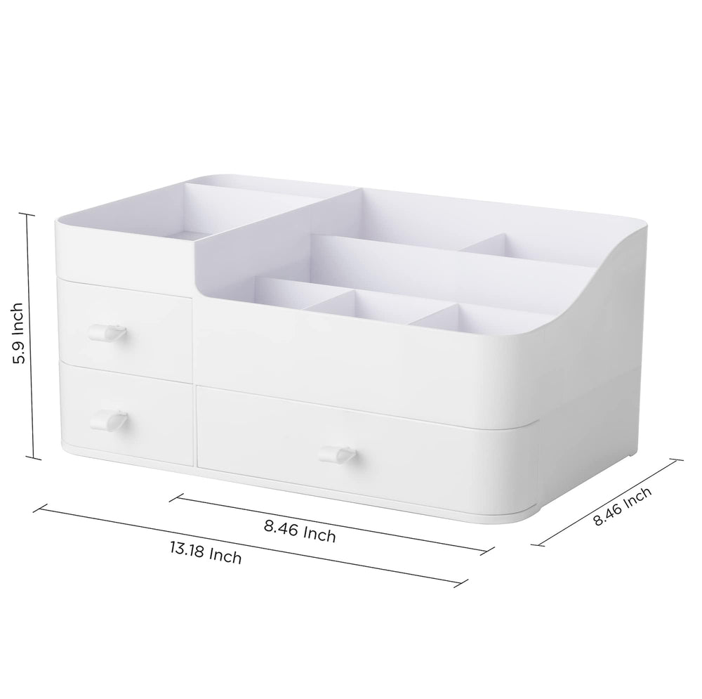 Diseño blanco multifuncional de HBlife para tocador o bano brinda orden.