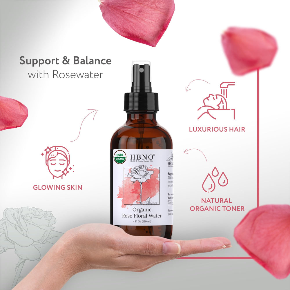 HBNO bruma facial rosa: aroma floral refrescante para uso diario