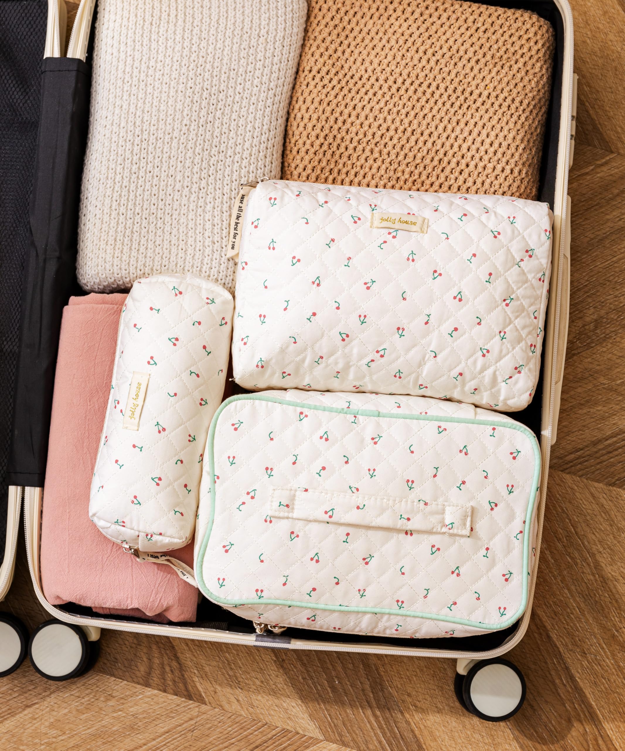 HBselect bolsa maquillaje acolchada pequeña, perfecta como estuche de mano.