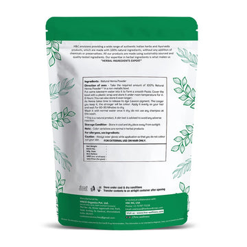 H&C Henna: mezcla fácil con agua para aplicación rápida.