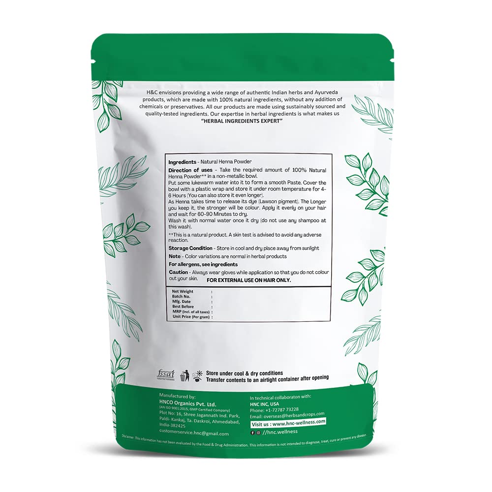 H&C Henna: mezcla fácil con agua para aplicación rápida.
