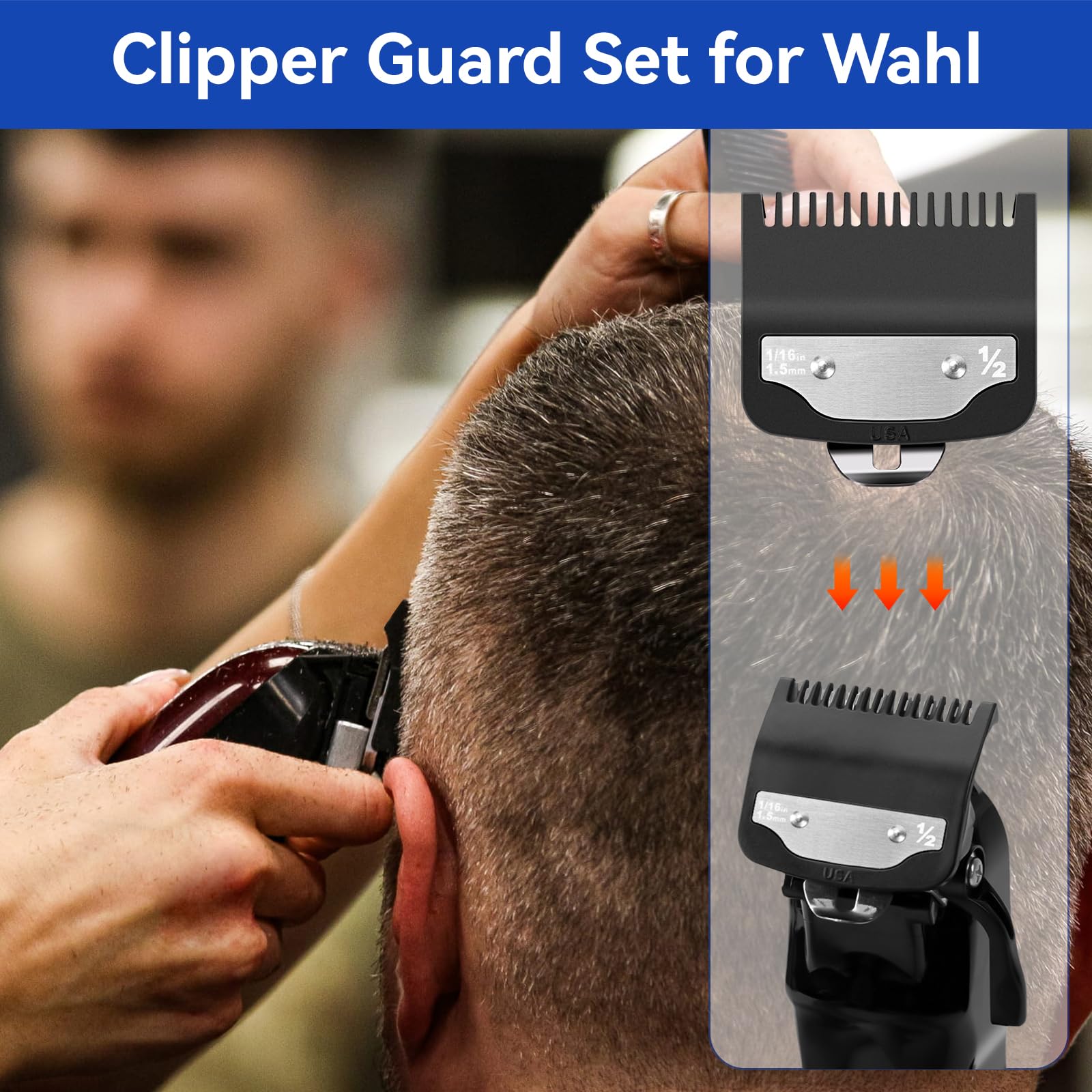 Guardas compatibles con máquinas de cortar Wahl para uso diario.
