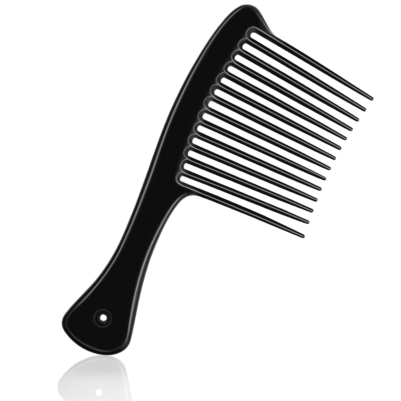 HDAJY peine de dientes anchos redondeados para desenredar sin dolor en cabello grueso