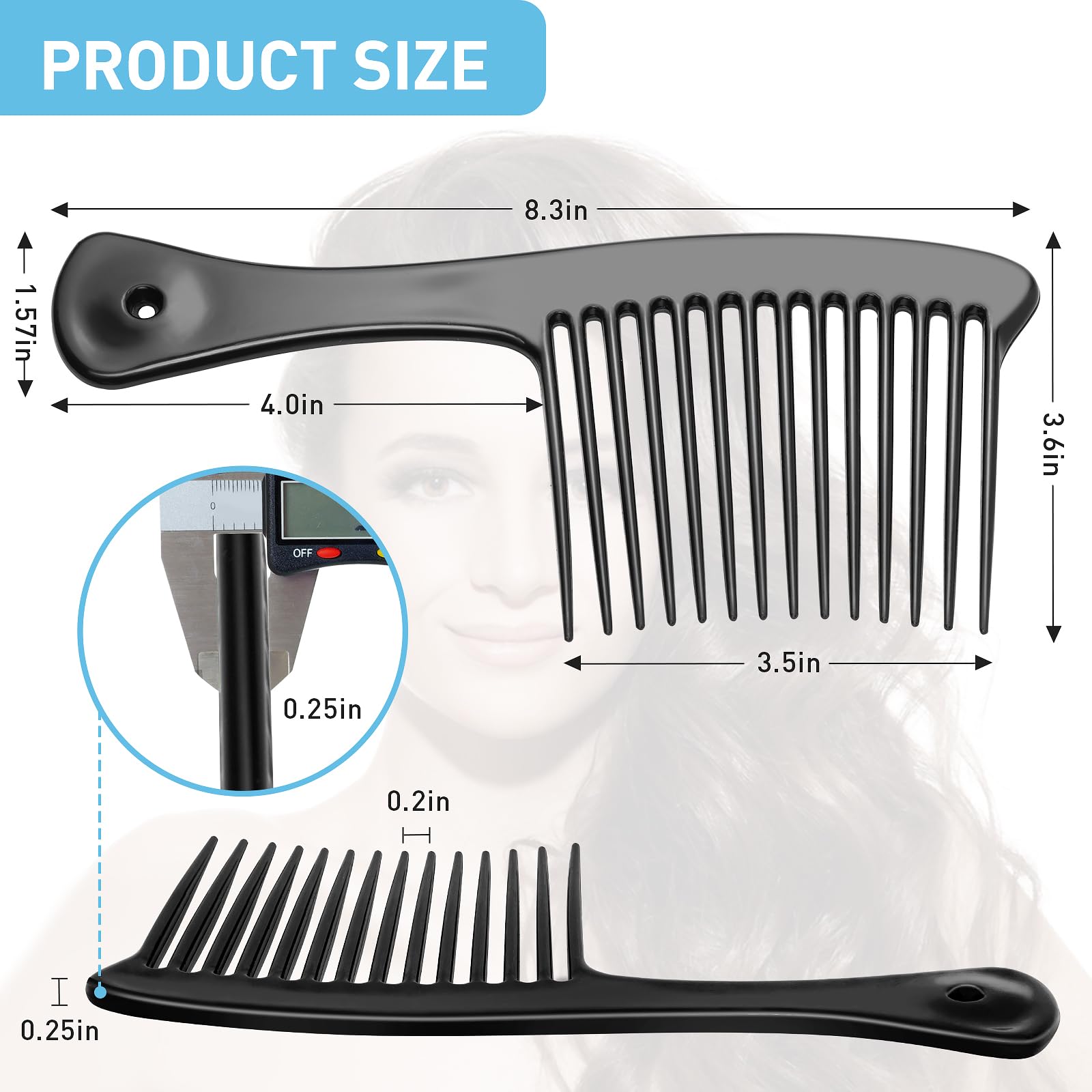 HDAJY peine con diseño ergonómico antideslizante para peinado diario cómodo