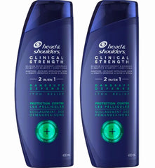 Head & Shoulders fortaleza clínica contra caspa, botella de 13.5 onzas, alivio del picor.