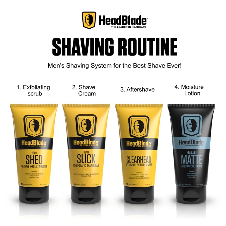 HeadBlade HeadLube Matte: piel hidratada sin grasa ni brillo.