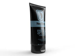 HeadBlade HeadLube SPF50: aplicación en la cara suave y eficiente para piel expuesta.