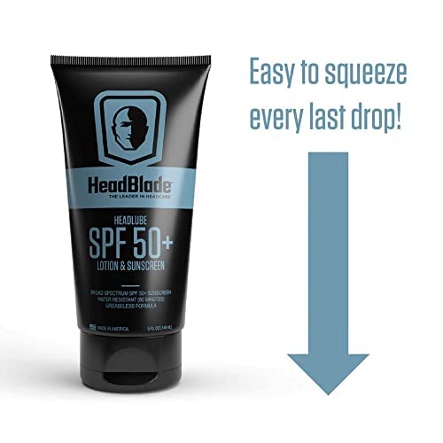 HeadBlade HeadLube SPF50: fórmula resistente al agua para uso en sesiones largas.