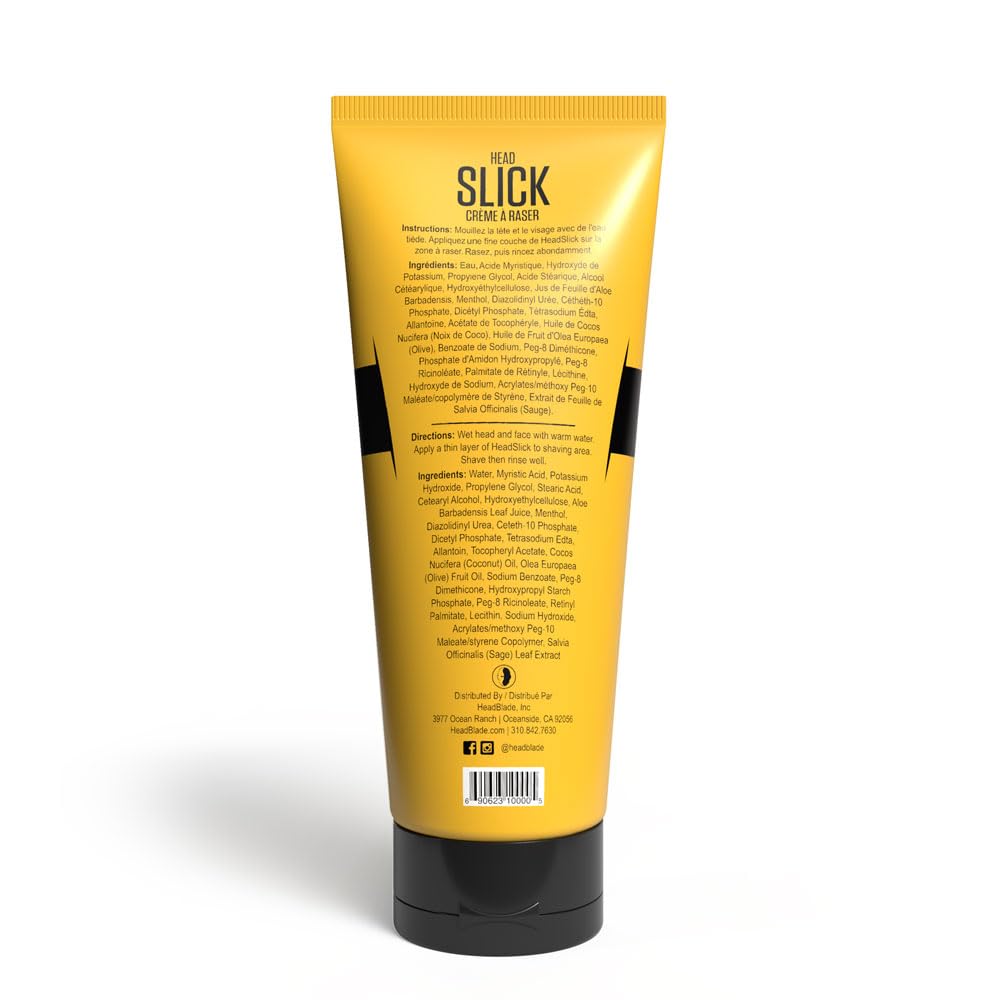 HeadBlade HeadSlick textura-lubricante, crema que facilita un afeitado cómodo.