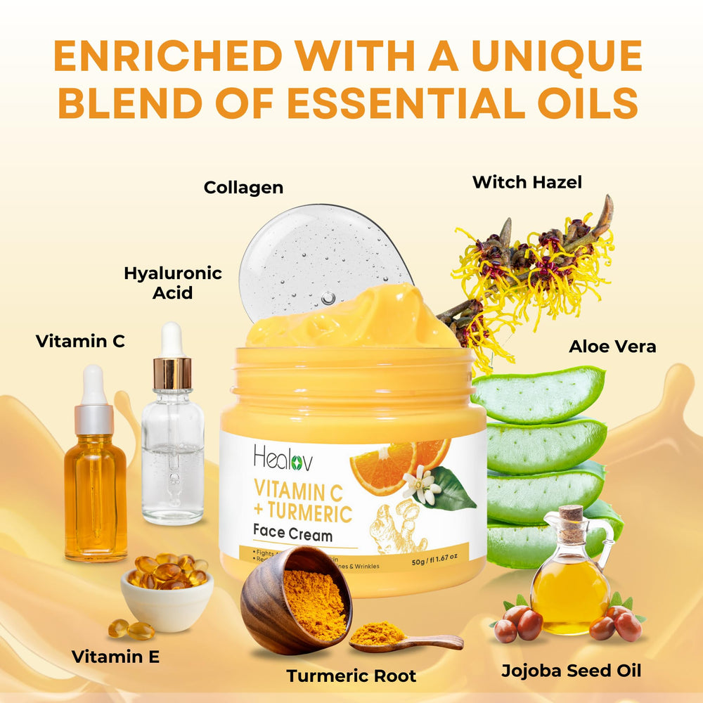 Healov crema cúrcuma hidratación profunda: piel suave y flexible.