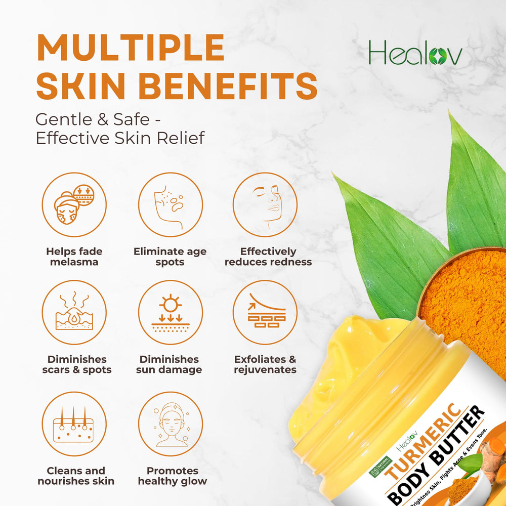 Healov Curcuma Crema Facial: textura cremosa para piel radiante.