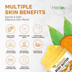 Healov Curcuma Crema Facial: textura cremosa para piel radiante.
