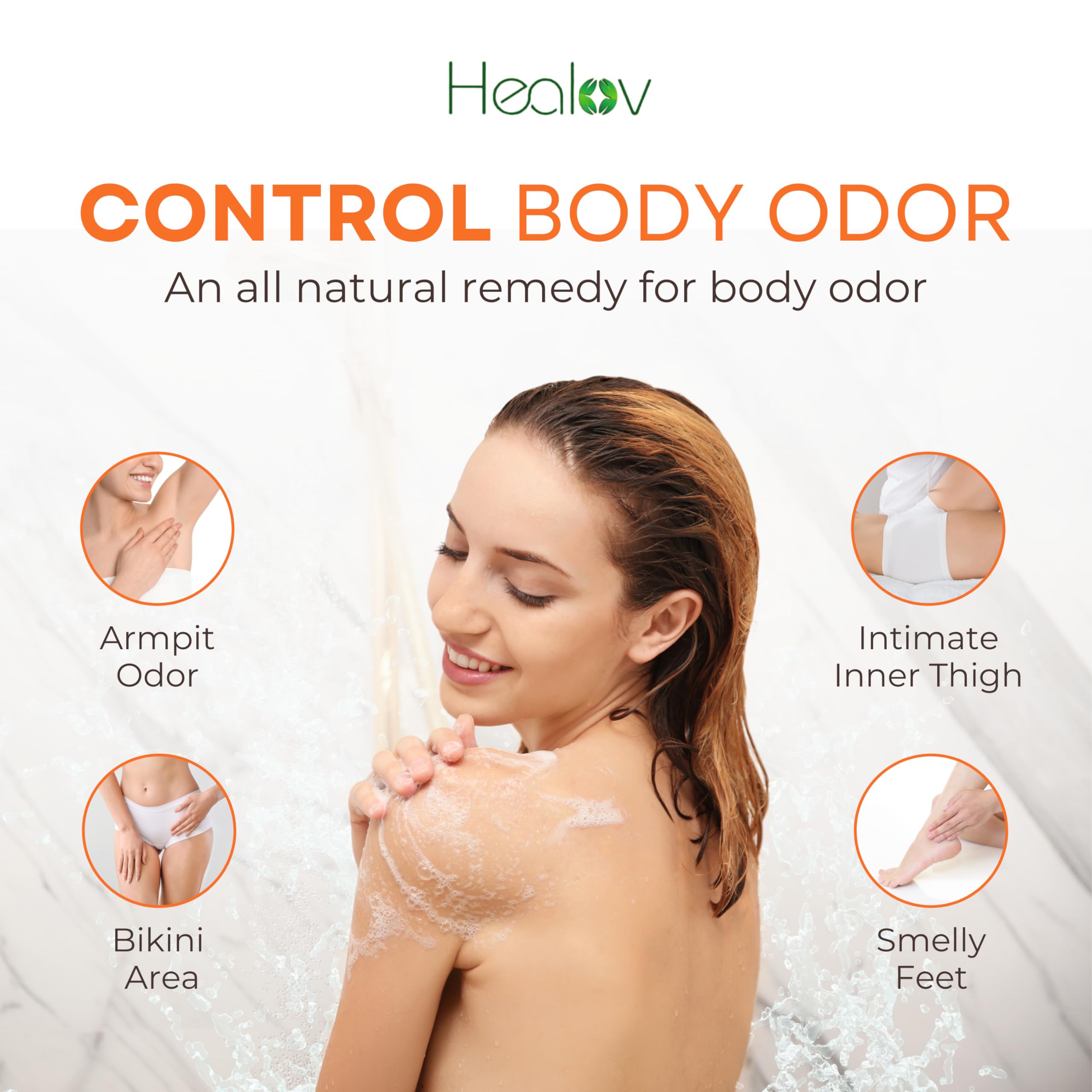 Healov Persimón Jabón axilas desodorante para sensación fresca diaria.