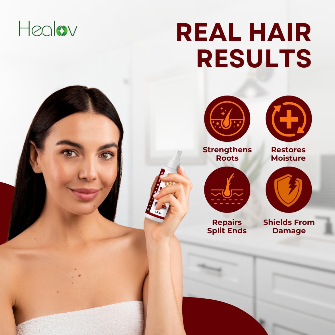 Healov Serum para cuero cabelludo natural, apto para todo tipo de cabello.
