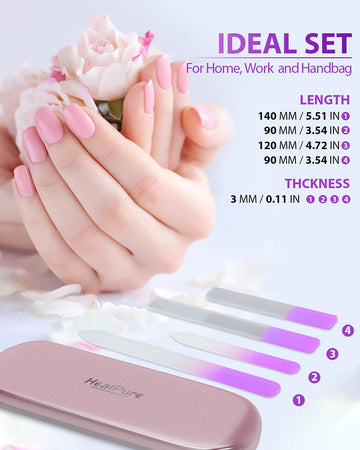 HealPure: uso doméstico profesional con buffers de cristal para uñas