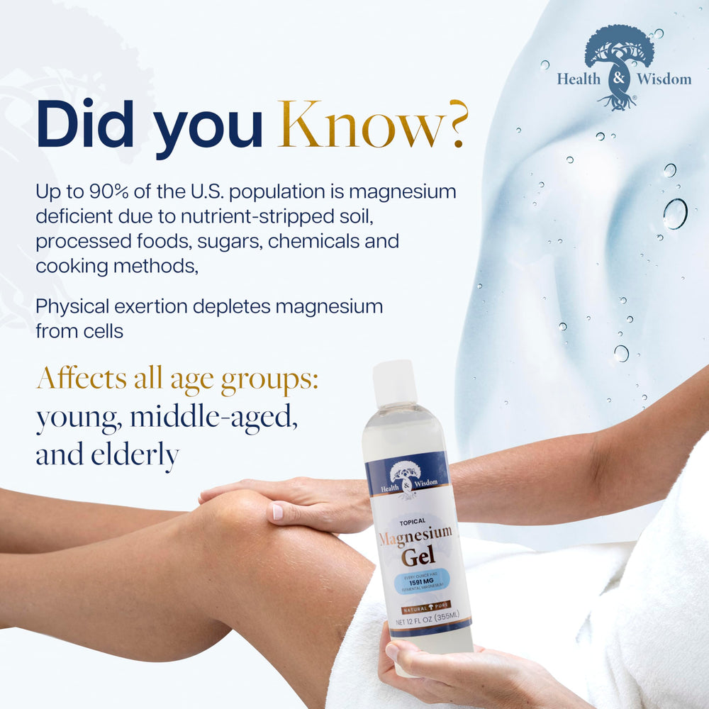 Health and Wisdom gel de magnesio con algas, cuidado del cabello nutritivo