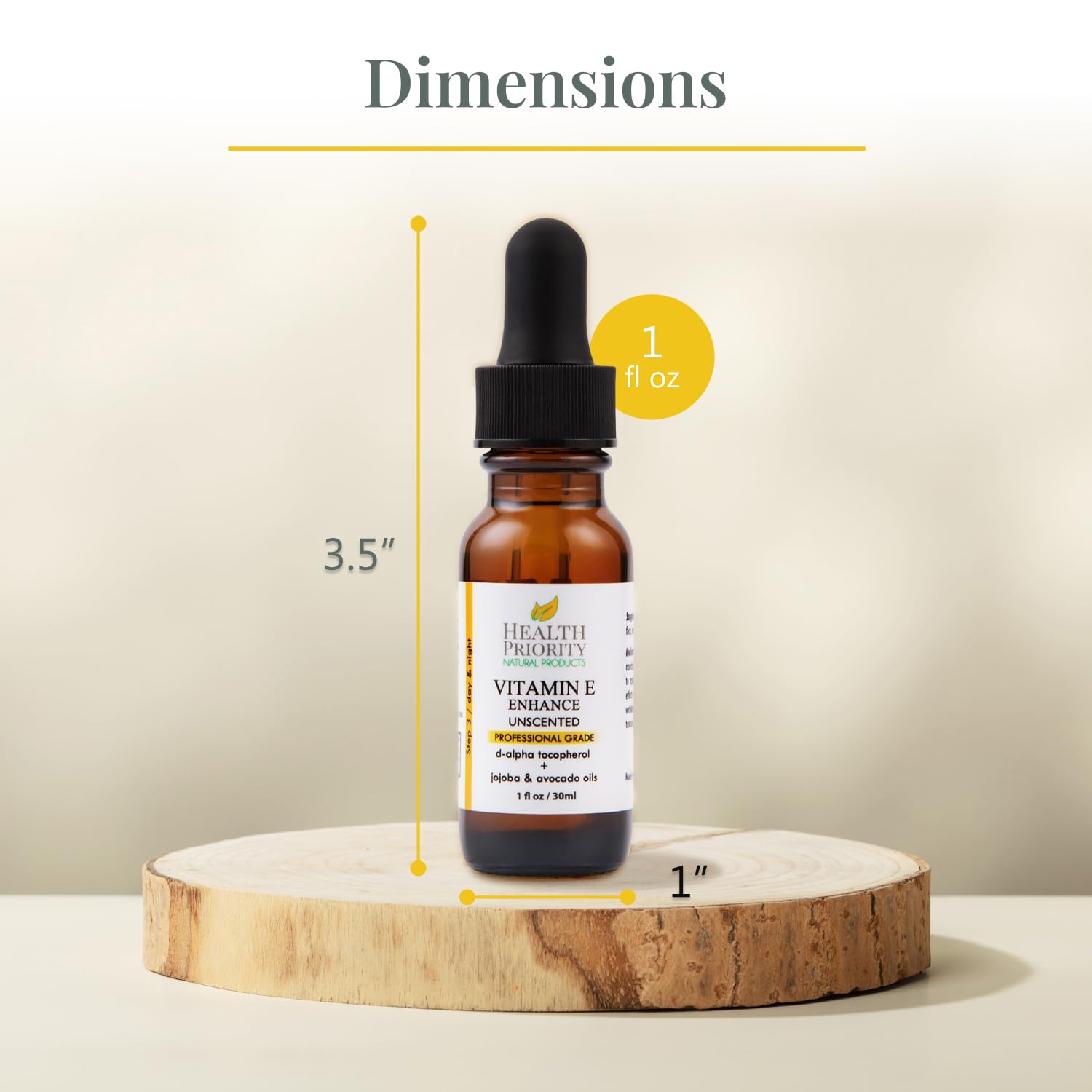 Health Priority Naturals Vitamin E oil supports scar care by improving elasticity over time.