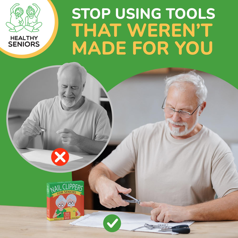 Healthy Seniors mandíbula amplia para uñas gruesas con control.