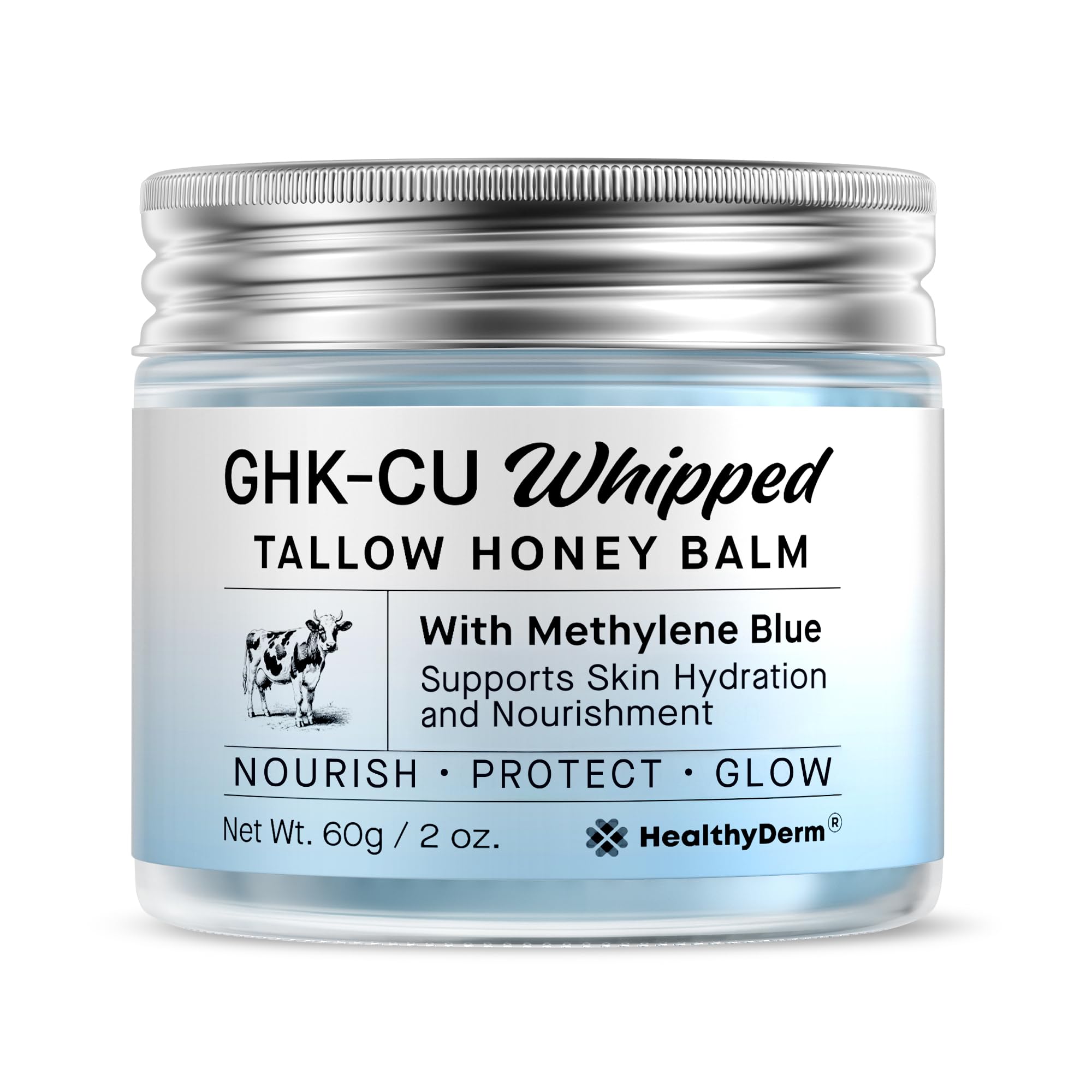 Soin HealthyDerm mature, sec et sensible appliqué sur la peau
