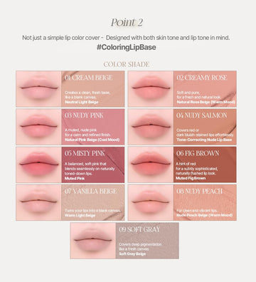 Heart Percent Dote On Mood All Cover Lip Base fijación duradera sin grumos