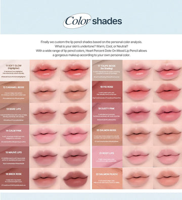 Heart Percent Dote On Mood Lip Pencil defines and shapes lips for fullness