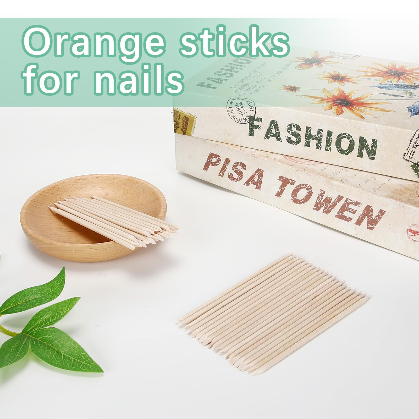 HeatPure palitos cutícula naranja, punta afilada para limpiar alrededor de uñas con precisión.