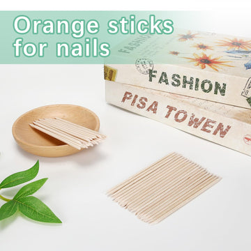 HeatPure palitos cutícula naranja, punta afilada para limpiar alrededor de uñas con precisión.