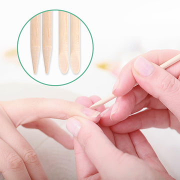 HeatPure palitos cutícula naranja, punta redondeada para empujar suavemente la cutícula.