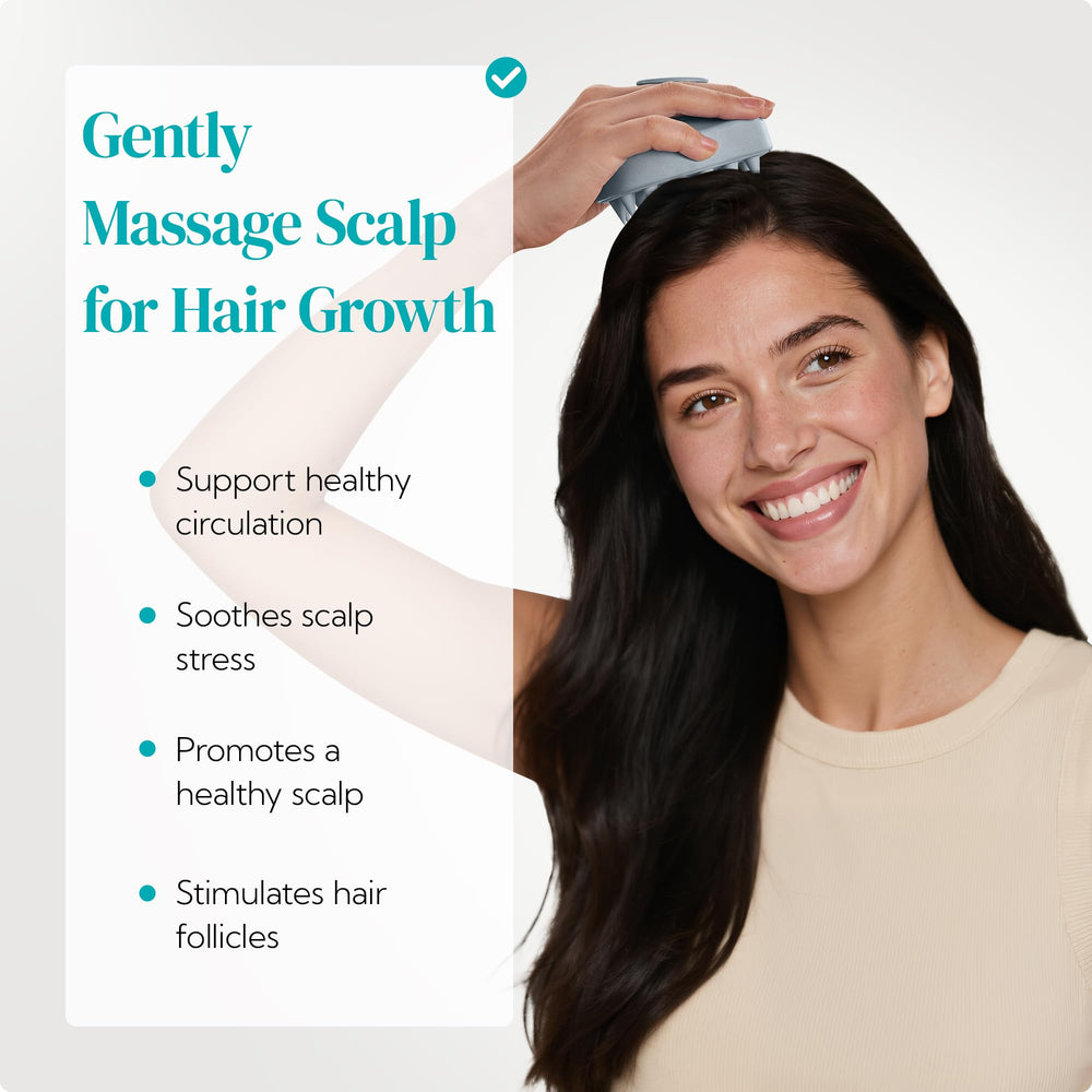 HEETA cepillo cabello con cerdas de silicona, limpieza suave y eficaz.