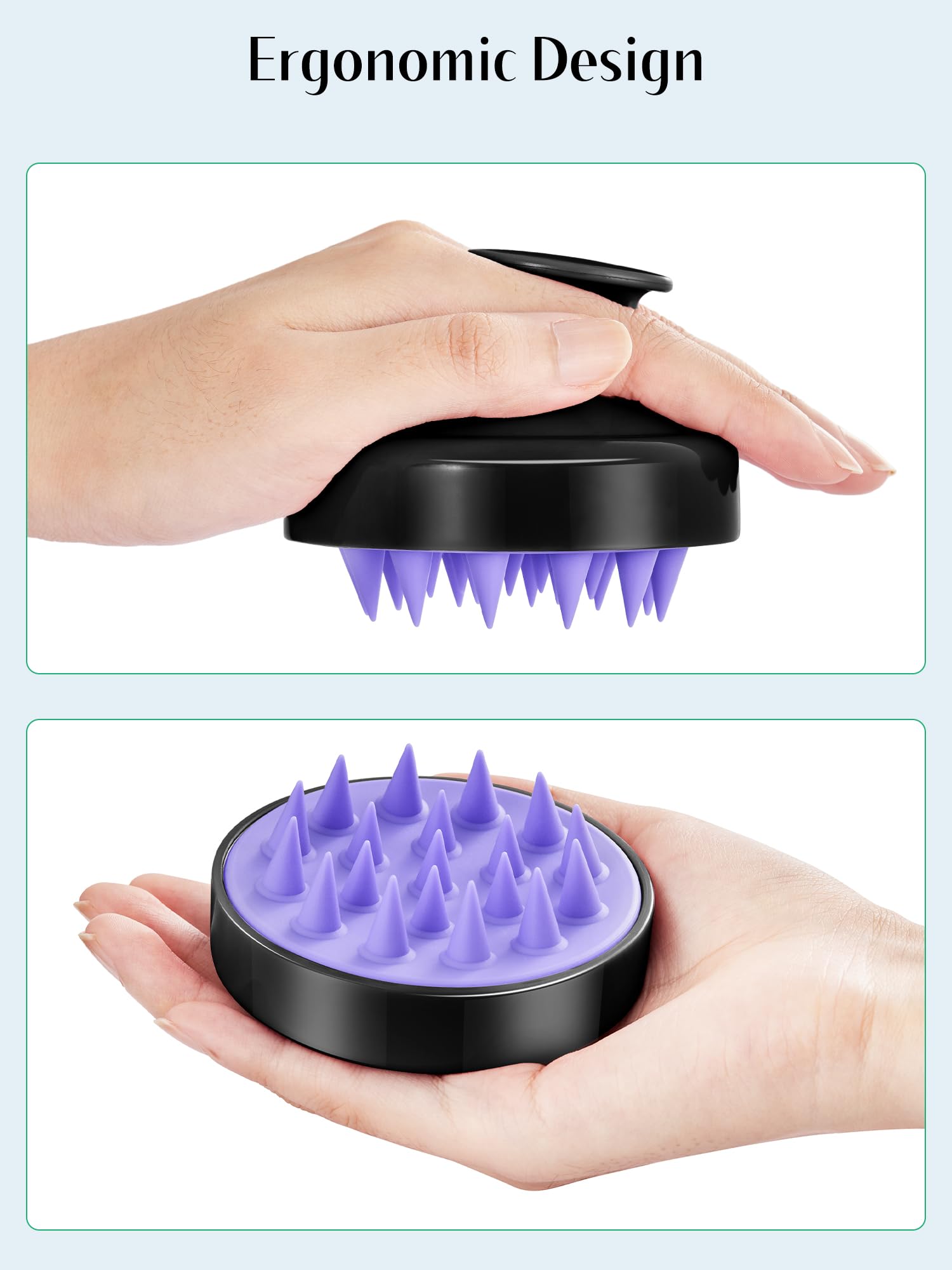 HEETA cepillo con cerdas de silicona para exfoliar suavemente