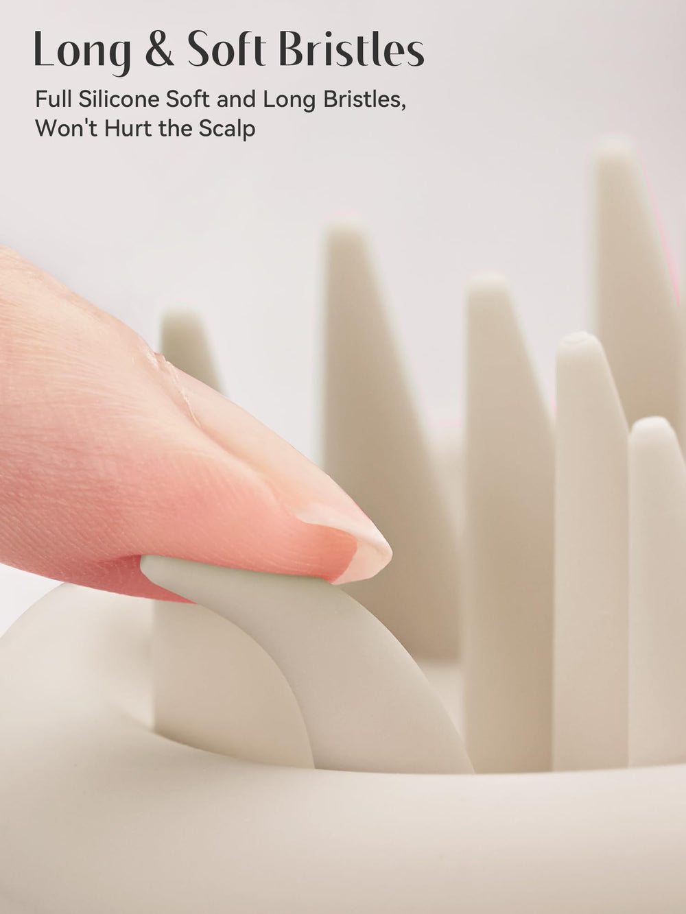 HEETA cepillo champú de silicona para exfoliar y distribuir el producto.