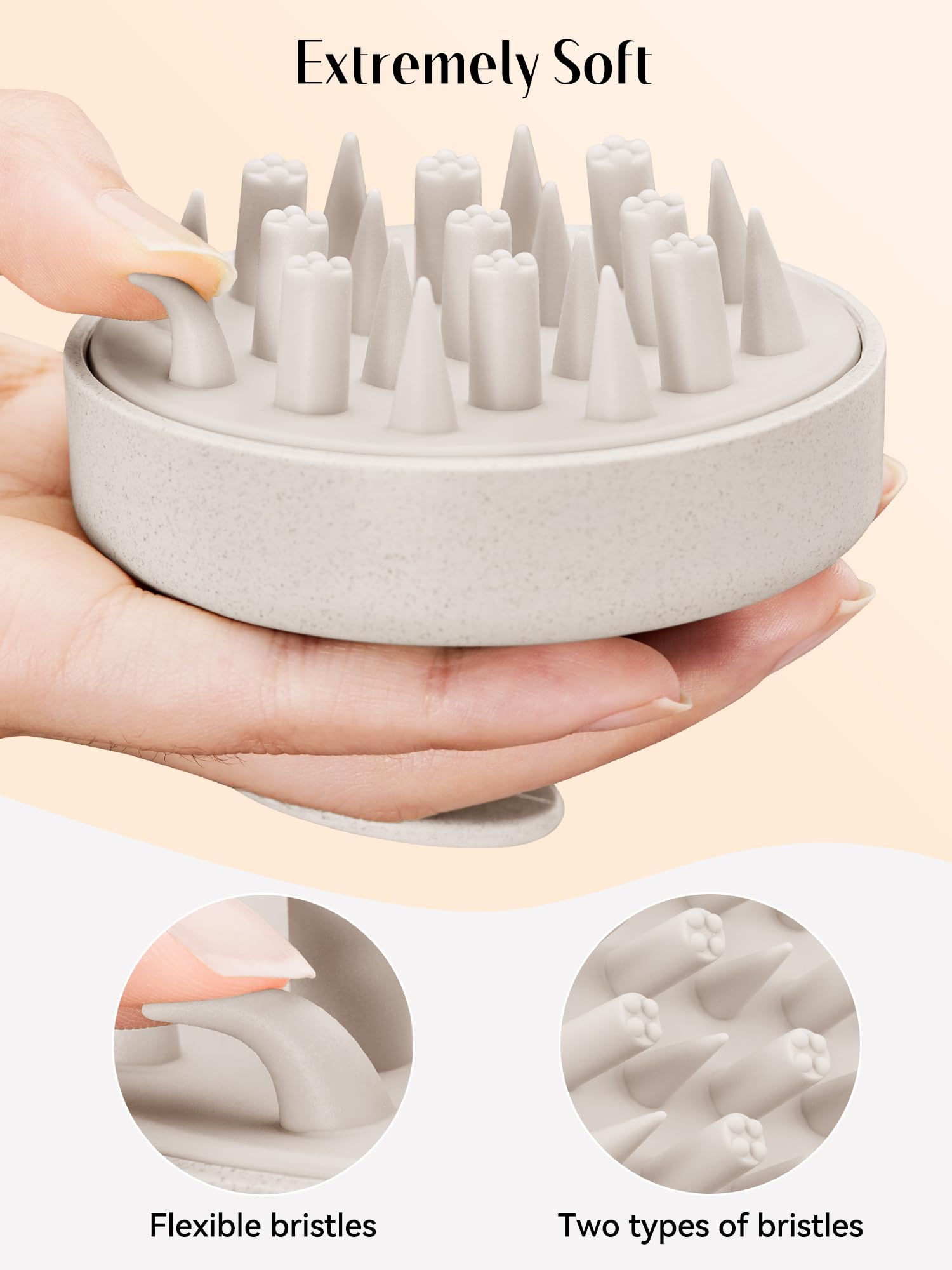 HEETA cepillo-champú-silicona-suave ideal para limpieza diaria