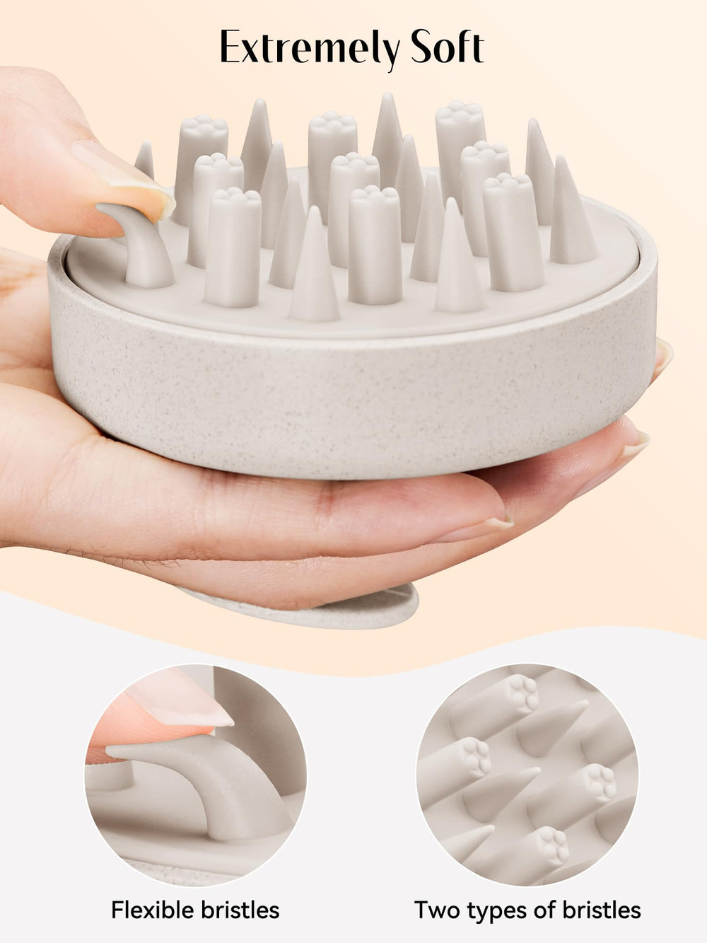 HEETA cepillo-champú-silicona-suave ideal para limpieza diaria