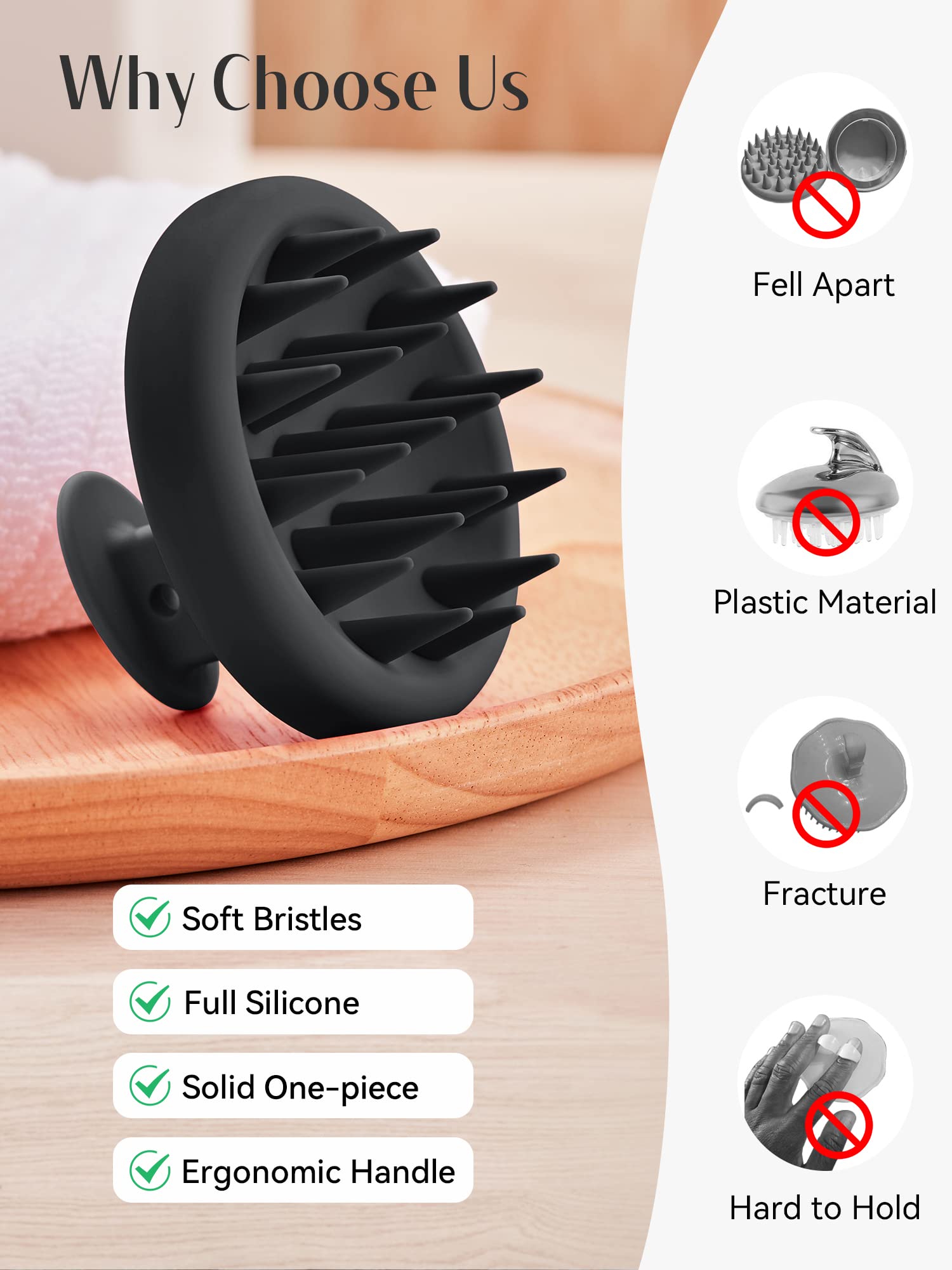 HEETA eliminador de caspa para cabello limpio y cuero cabelludo suave.