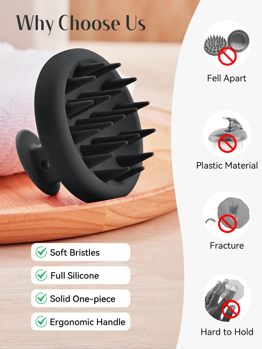 HEETA eliminador de caspa para cabello limpio y cuero cabelludo suave.