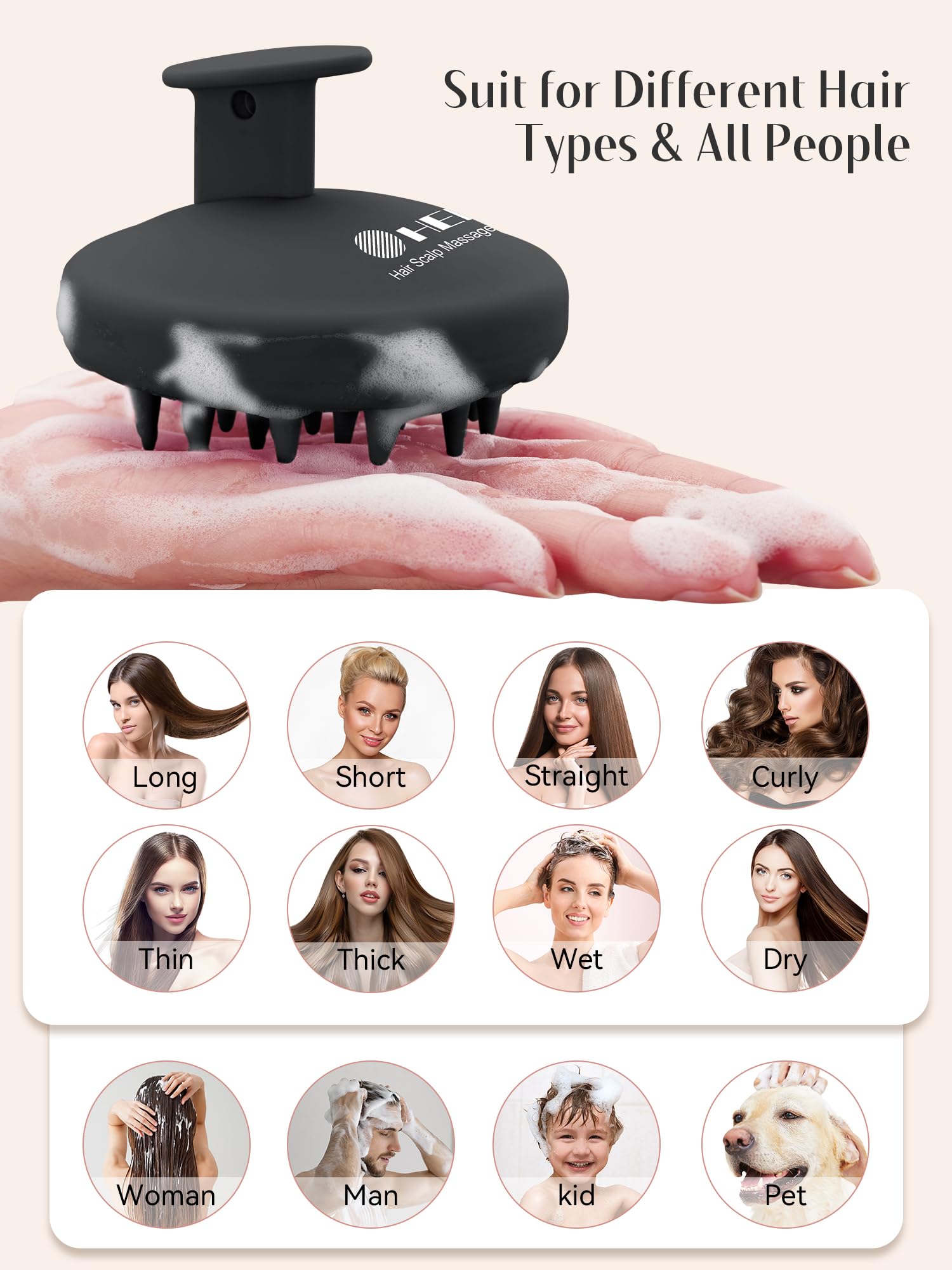 HEETA ergonomía ligera para un agarre cómodo durante el masaje.