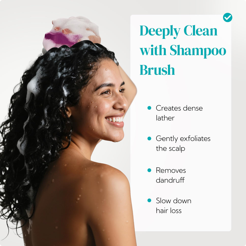 HEETA cepillo para todo tipo de cabello, limpia y cuida el cuero cabelludo.