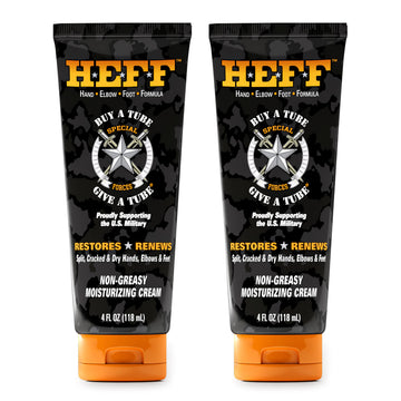 HEFF crema para manos, codos y pies con tubo de 4oz, conveniente para viaje.