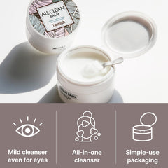 HEIMISH All Clean Balm, textura aceite a emulsión, deja la piel fresca sin sensación grasa.