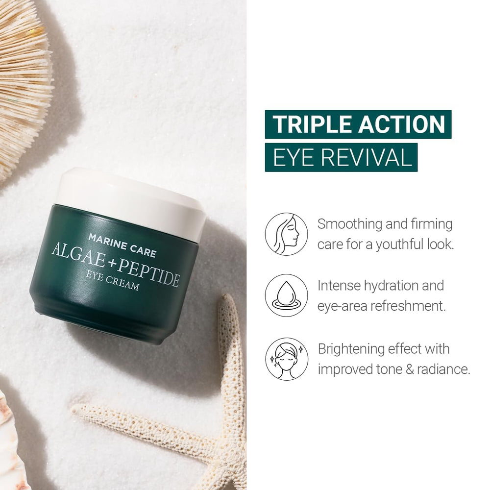 HEIMISH Marine Care Eye Cream: aplicador metálico frío para masaje y absorción