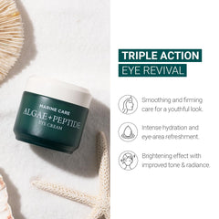 HEIMISH Marine Care Eye Cream: aplicador metálico frío para masaje y absorción