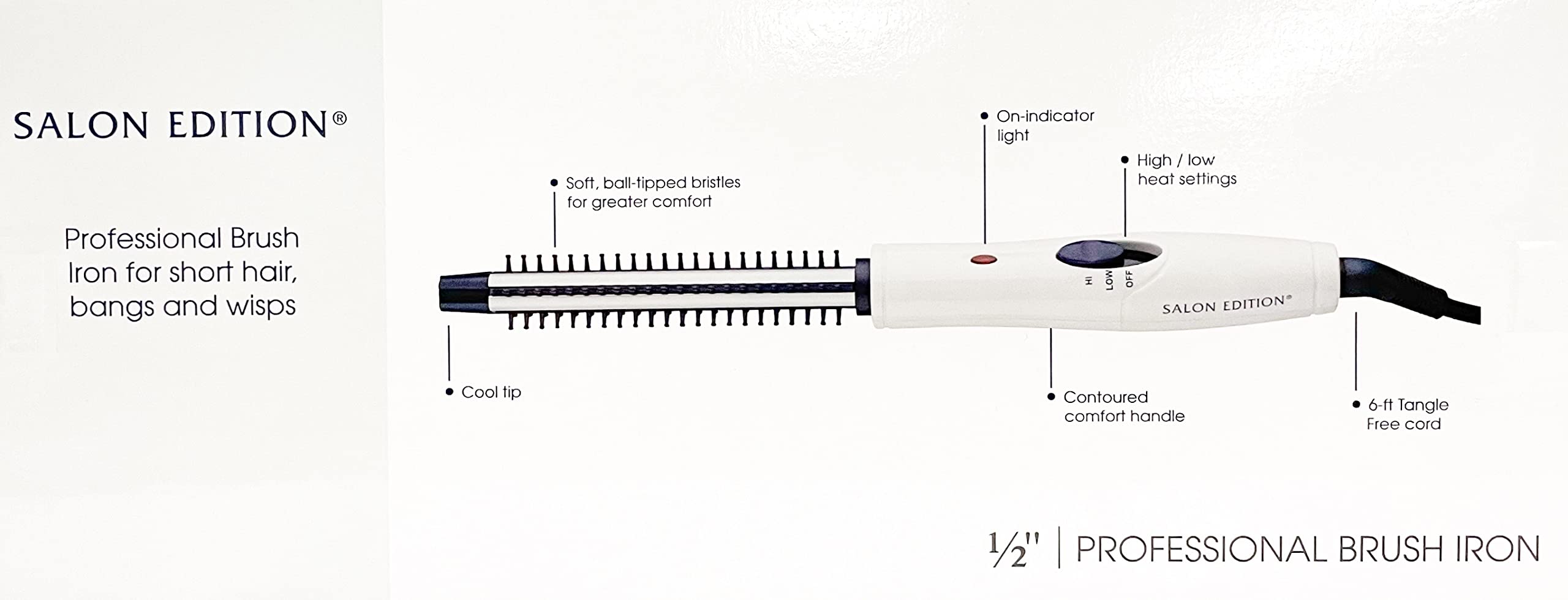 Plancha-cepillo Helen de Troy, mango ergonómico para uso cómodo